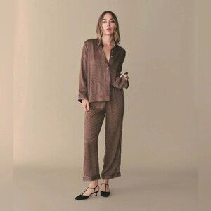 DOEN Cacilda Pant & Hilla Top SET in Terre Marche Foulard, size Medium, new